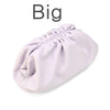 Day clutch Evening party dumpling purse bag women large big ruched pillow bag leather pouch handbag 2020 summer bag white black