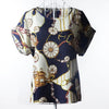 Print O-Neck Tropical Chiffon Women Blouses Short Batwing Sleeve  Size Shirt Body Blusas Femininas  Fashion Women Top 62