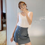 Womens Tops and Blouses Chiffon Women Blouses Sleeveless V-Neck White Women Shirts Plus Size Korean Fashion Clothing