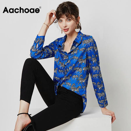 Spring Long Sleeve tops Women Casual shirt top Lapel Shirt 2020 fashion Plain Print Blouse Plus size shirt tops blouses women