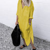 Fashion Autumn Lapel Neck Long Shirt Dress ZANZEA Women Long Sleeve Buttons Cotton Linen Sundress Casual Loose Work OL Vestido