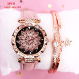 2019 New brand Starry Sky Women Watch Fashion Elegant Magnet Buckle Vibrato Purple Gold Ladies Wristwatch Luxury Women Watches