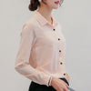 BIBOYAMALL White Blouse Women Chiffon Office Career Shirts Tops Fashion Casual Long Sleeve Blouses Femme Blusa