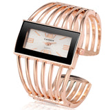 CANSNOW Frauen Uhr Luxus Mode Rose Gold Armreif Armband Uhr Frauen Kleid Uhr Weibliche Dame Saati Mädchen Armbanduhr Uhren